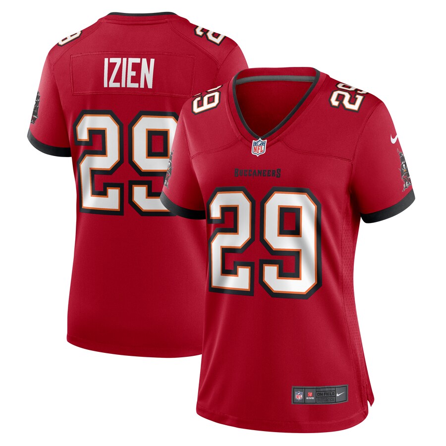Women's Tampa Bay Buccaneers Christian Izien Nike  Red  Game Jersey - Puhuasuan