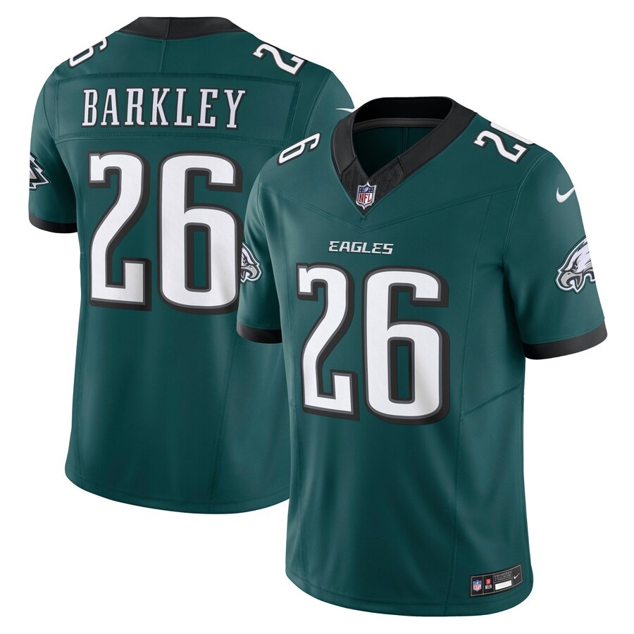 Men's Philadelphia Eagles Saquon Barkley Nike Midnight Green Vapor F.U.S.E. Limited Jersey - Puhuasuan