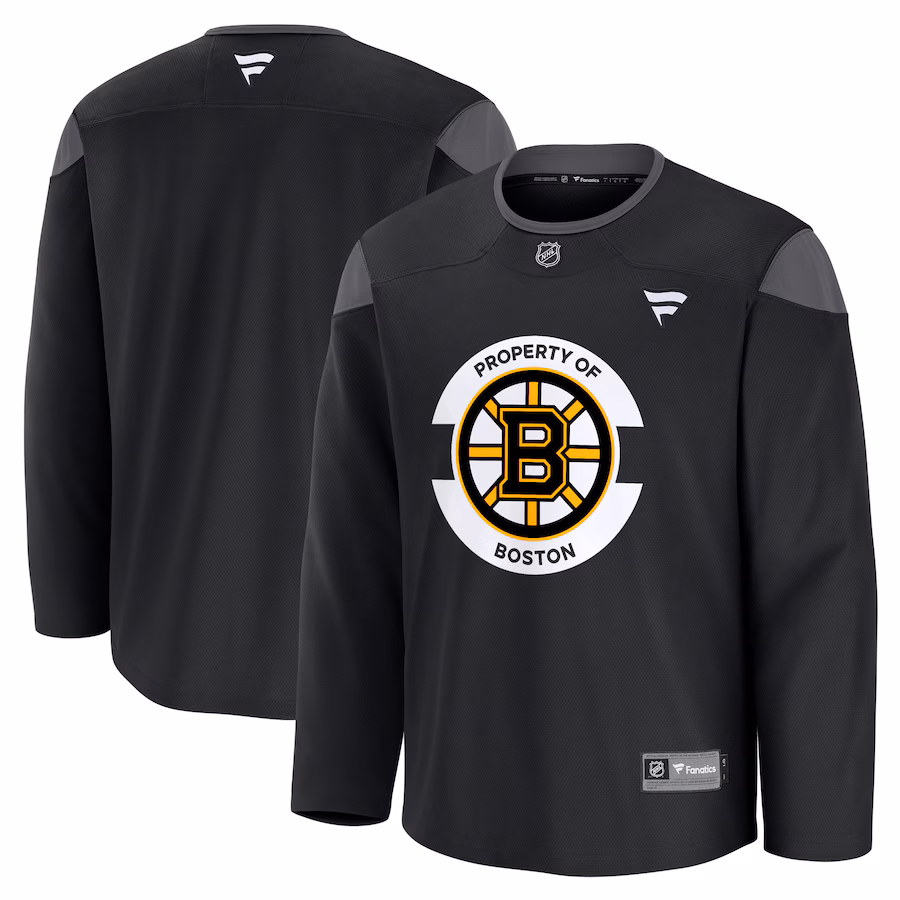 Men's Boston Bruins Fanatics Black Team Practice Jersey - Puhuasuan