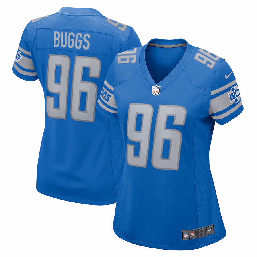Women's Detroit Lions Isaiah Buggs Nike Blue Home Game Player Jersey - Puhuasuan