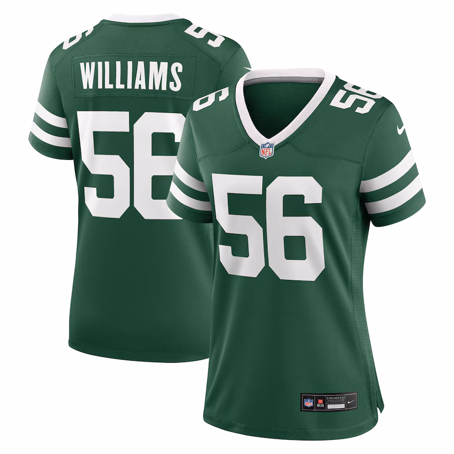 Women's New York Jets Legacy Quincy Williams Nike Green  Game Player Jersey - Puhuasuan