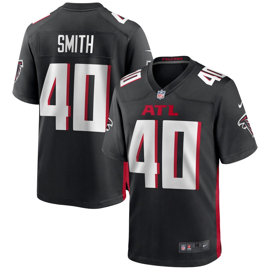 Men's Atlanta Falcons Keith Smith Nike Black Game Jersey - Puhuasuan