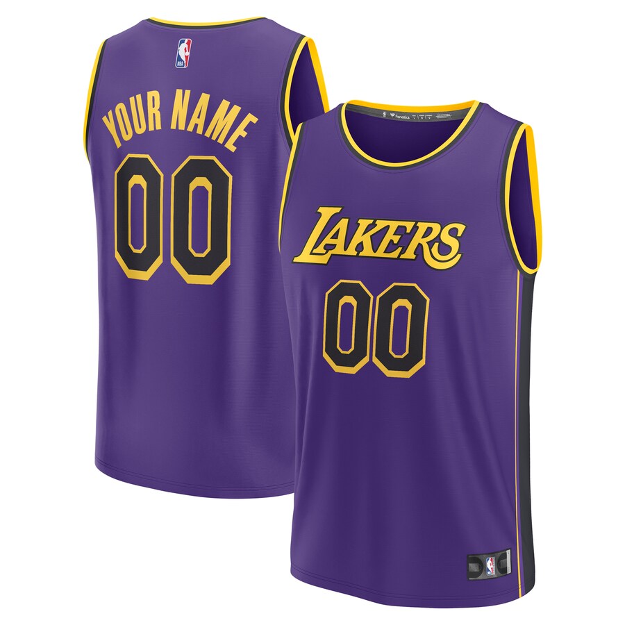 Youth Los Angeles Lakers  Fanatics Purple Fast Break Replica Custom Jersey - Statement Edition - Puhuasuan
