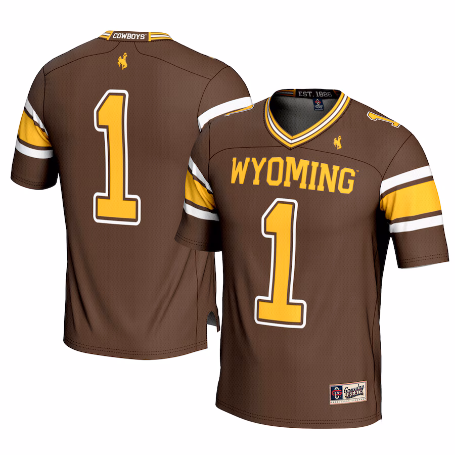 Youth GameDay Greats #1 Brown Wyoming Cowboys Football Jersey - Puhuasuan
