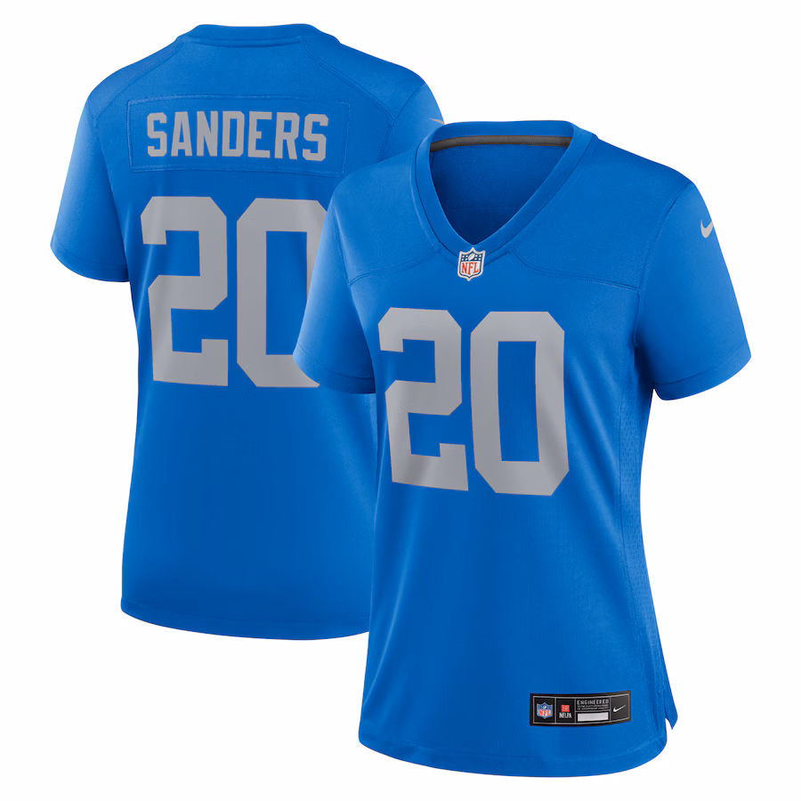 Women's Detroit Lions Barry Sanders Nike Blue Alternate Game Jersey - Puhuasuan