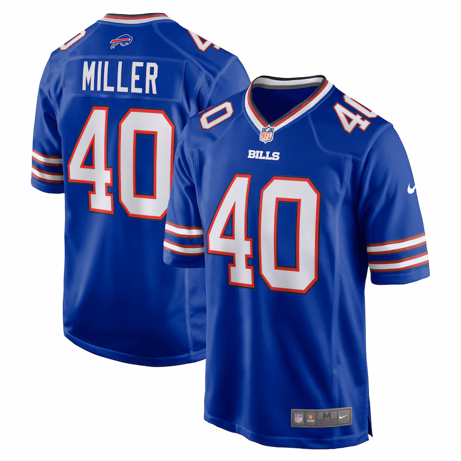 Men's Buffalo Bills Von Miller Nike Royal Player Game Jersey - Puhuasuan