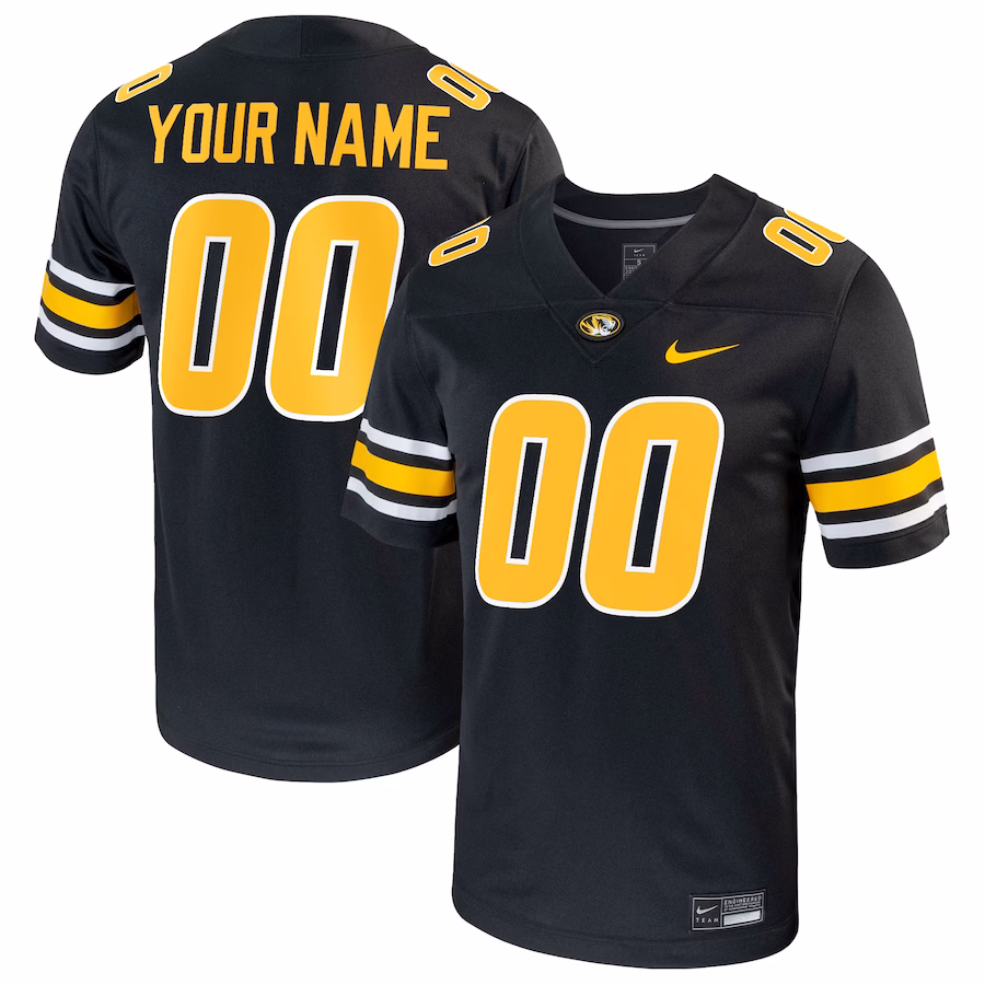 Missouri Tigers Nike Football Custom Game Jersey - Black - Puhuasuan