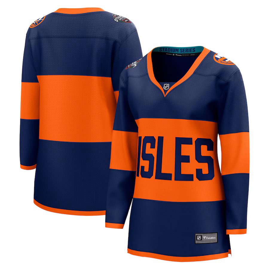 Women's New York Islanders Fanatics Navy 2024 NHL Stadium Series Breakaway Jersey - Puhuasuan