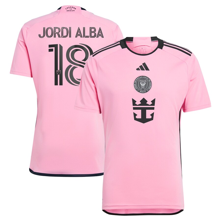 Men's Inter Miami CF Jordi Alba Ramos adidas Pink 2024 2getherness Replica Player Jersey - Puhuasuan