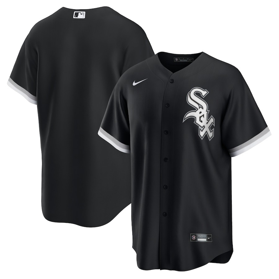 Men's Chicago White Sox  Nike Black  Alternate Limited Custom Jersey - Puhuasuan
