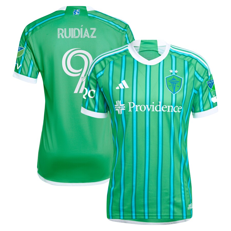 Men's Seattle Sounders FC Raul Ruidiaz adidas Green 2024 The Anniversary Kit Authentic Player Jersey - Puhuasuan