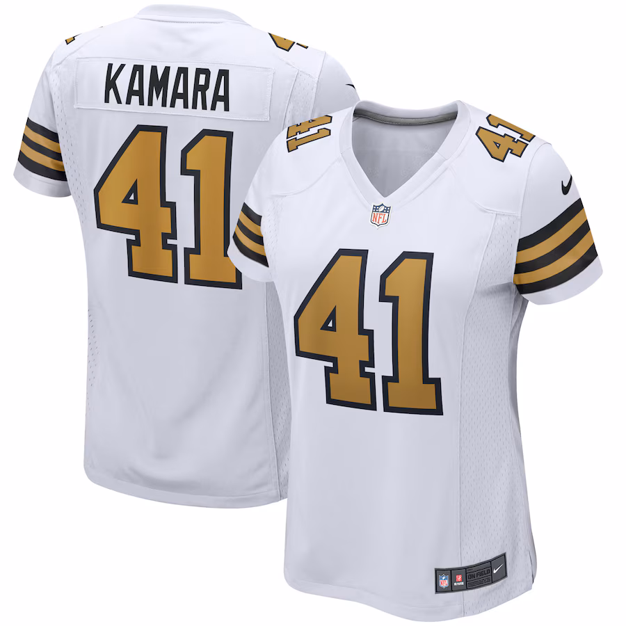 Women's New Orleans Saints Alvin Kamara Nike White Alternate Game Player Jersey - Puhuasuan