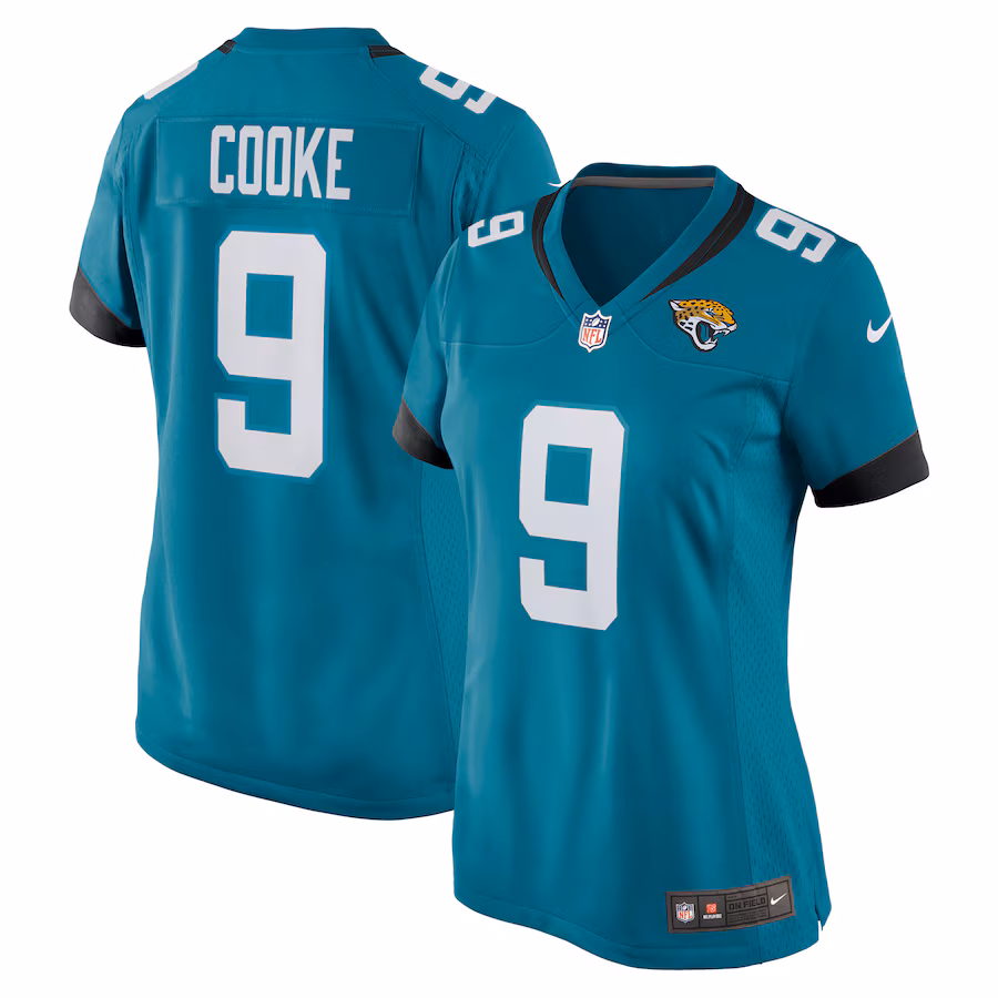 Women's Jacksonville Jaguars Logan Cooke Nike Teal Nike Game Jersey - Puhuasuan