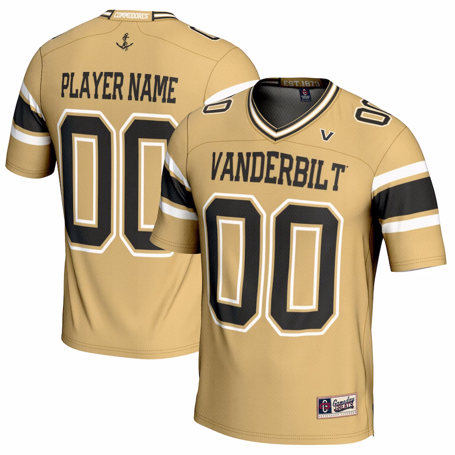 Vanderbilt Commodores GameDay Greats Youth NIL Pick-A-Player Football Jersey - Gold - Puhuasuan