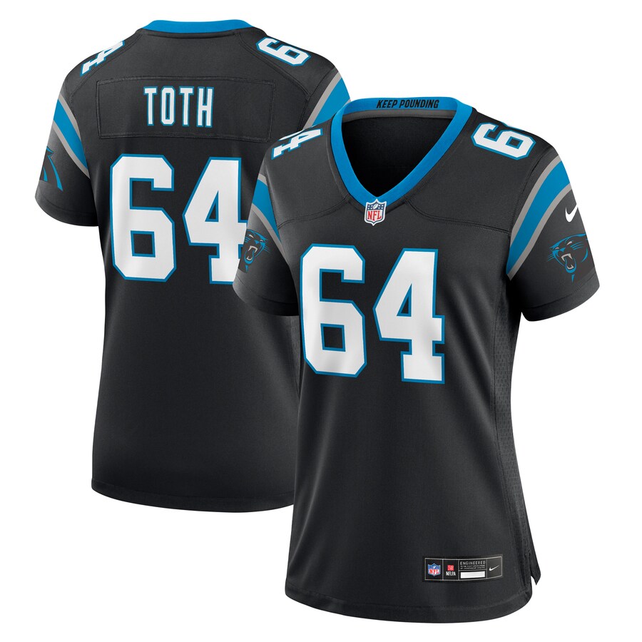 Women's Carolina Panthers Brett Toth Nike  Black  Game Jersey - Puhuasuan