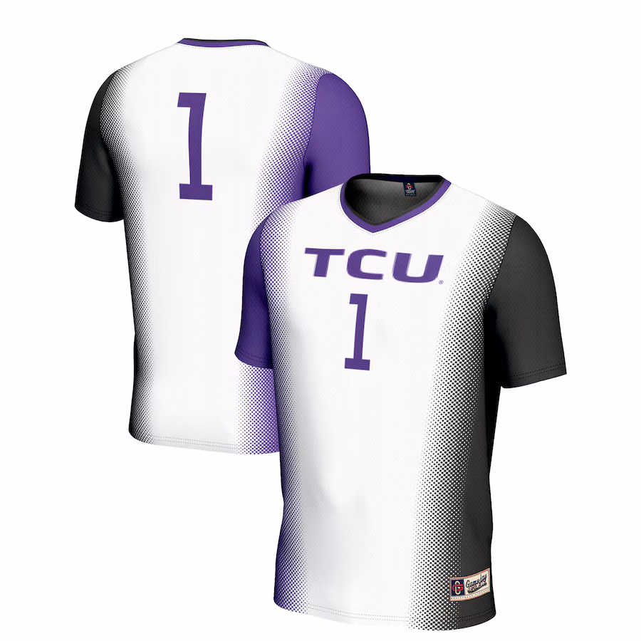 Youth GameDay Greats White #1 TCU Horned Frogs  Lightweight Women's Soccer Jersey - Puhuasuan
