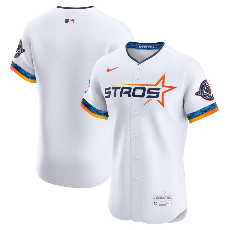 Men's Houston Astros Nike White 2025 City Connect Elite Jersey - Puhuasuan