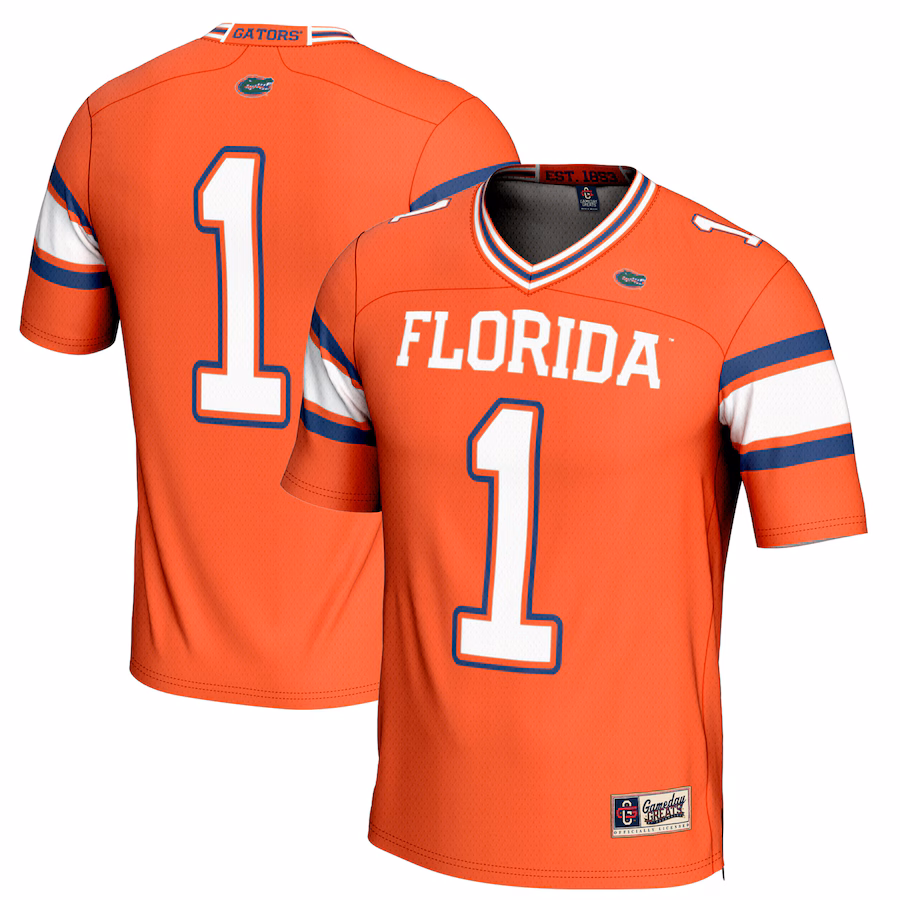 Men's GameDay Greats #1 Orange Florida Gators Football Jersey - Puhuasuan