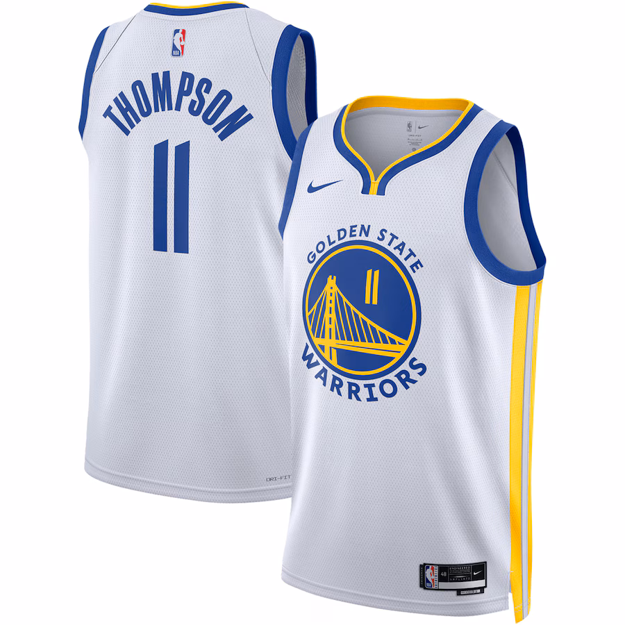 Unisex Golden State Warriors Klay Thompson Nike White Swingman Jersey - Association Edition - Puhuasuan