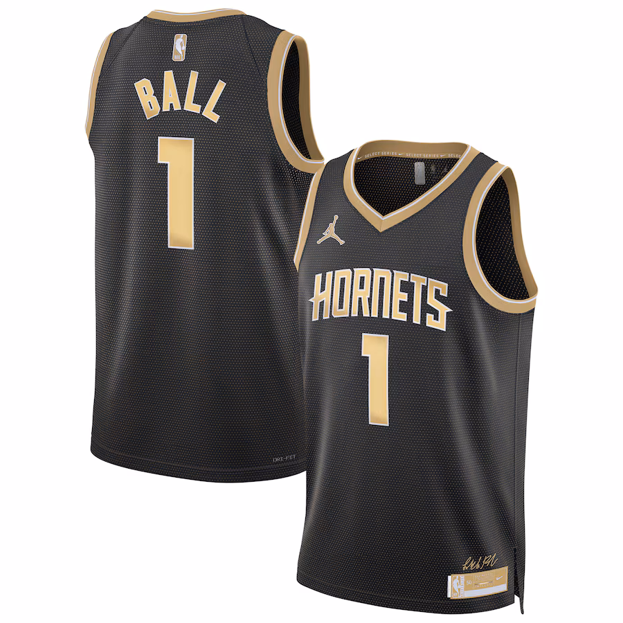 Unisex Charlotte Hornets LaMelo Ball Jordan Brand Black  Select Series Swingman Jersey - Puhuasuan