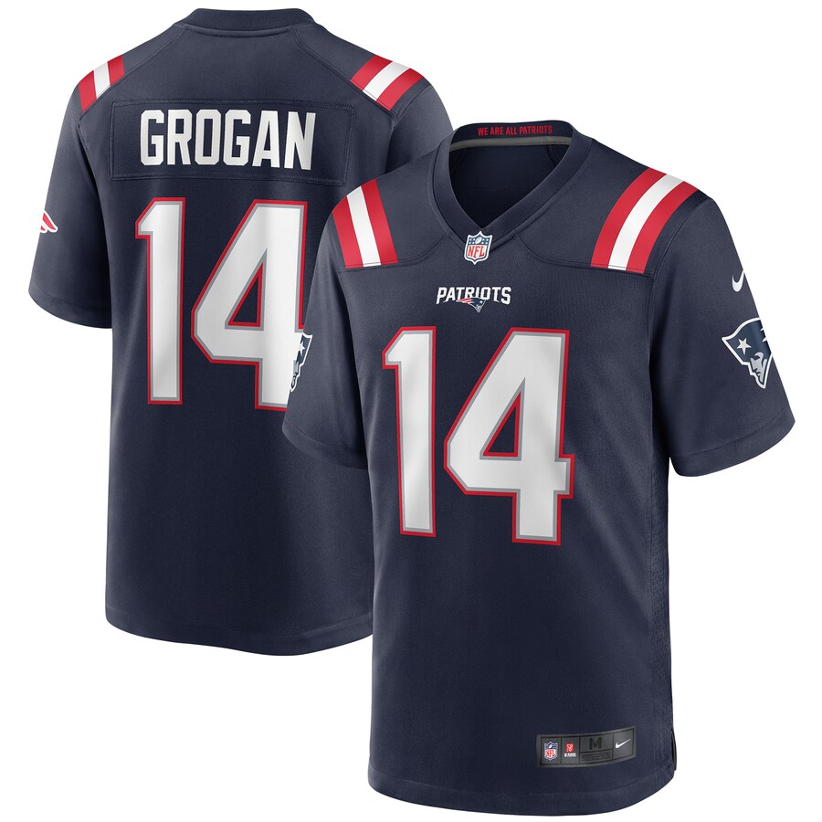 Men's New England Patriots Steve Grogan Nike Navy Game Retired Player Jersey - Puhuasuan