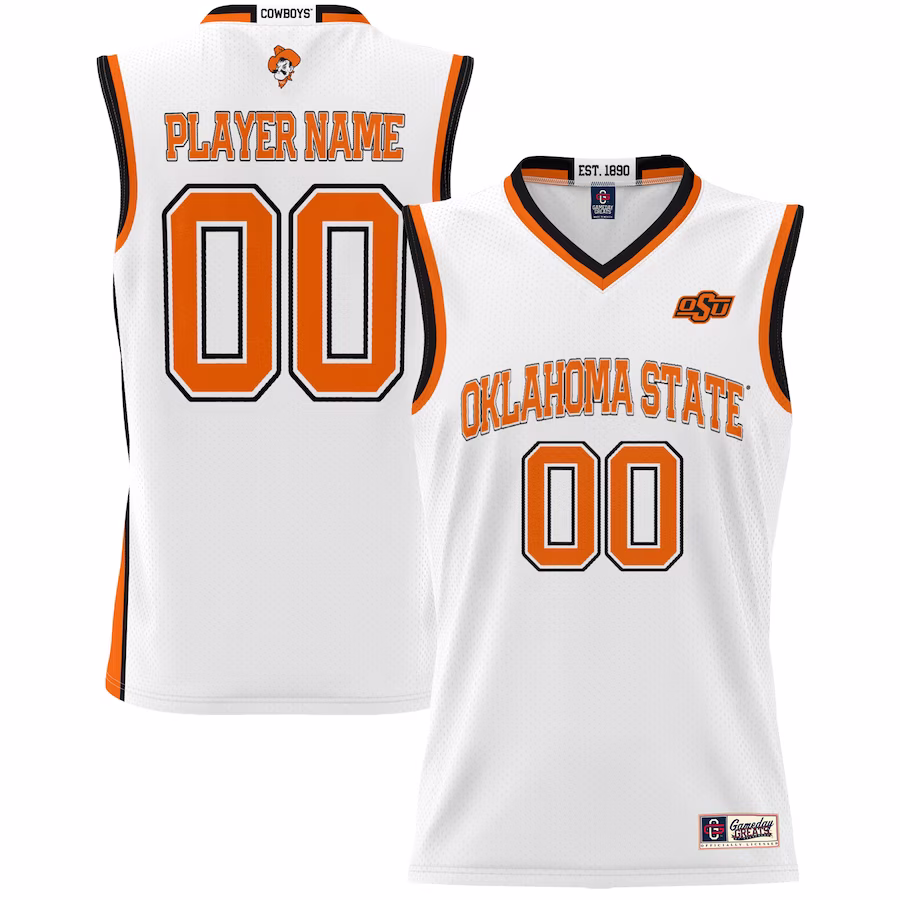 Oklahoma State Cowboys GameDay Greats Youth NIL Pick-A-Player Lightweight Basketball Jersey - White - Puhuasuan