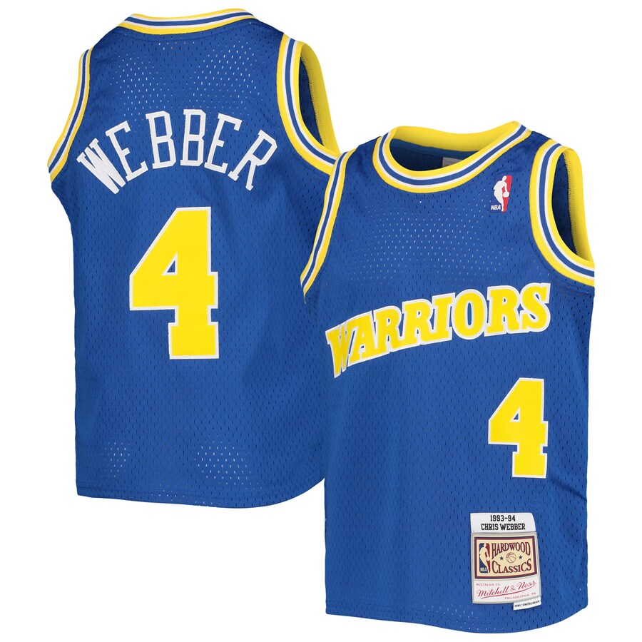 Youth Golden State Warriors Chris Webber Mitchell & Ness Royal 1993/94 Hardwood Classics Swingman Jersey - Puhuasuan