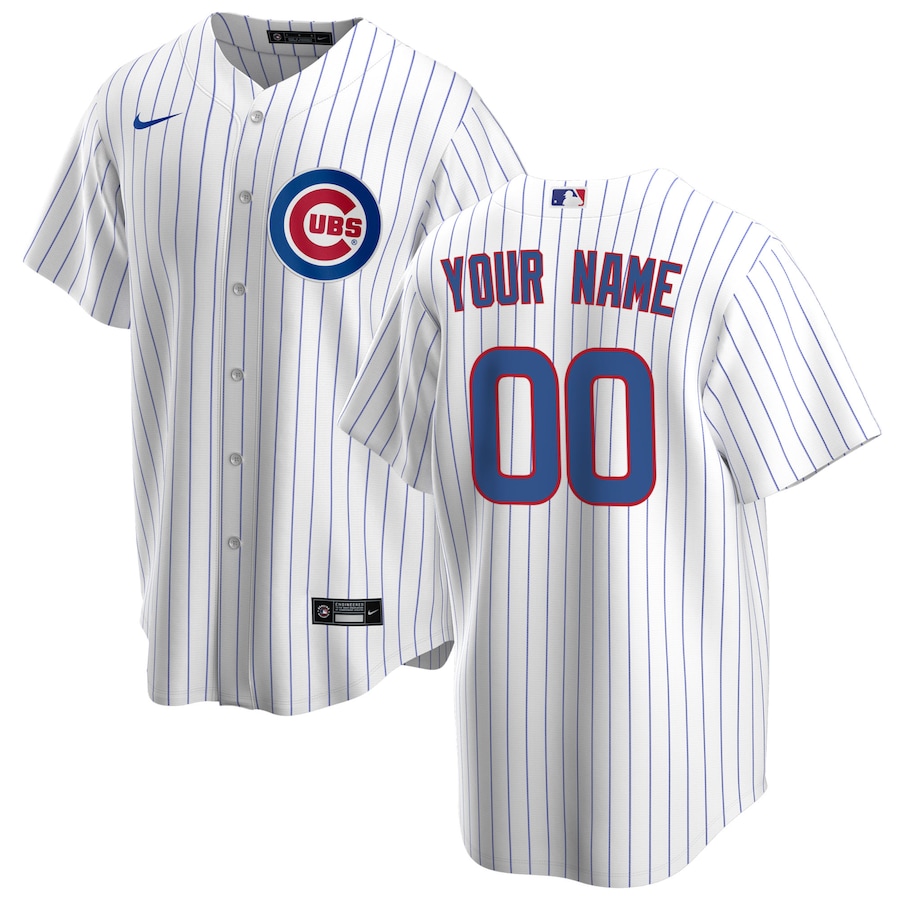 Youth Chicago Cubs Nike White Home Replica Custom Jersey - Puhuasuan