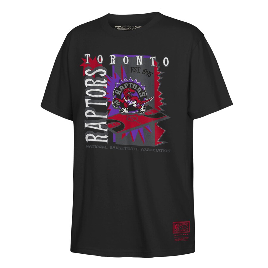 Youth Toronto Raptors Mitchell & Ness Black Retro '90s Poster T-Shirt - Puhuasuan