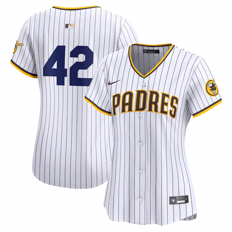 Women's San Diego Padres  Nike White 2024 Jackie Robinson Day Home Limited Jersey - Puhuasuan