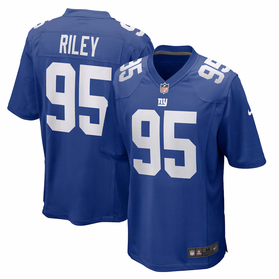Men's New York Giants Jordon Riley Nike  Royal Team Game Jersey - Puhuasuan