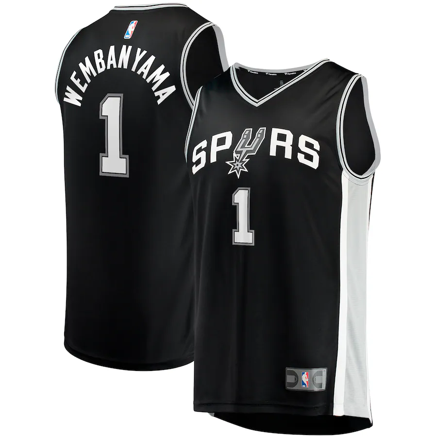 Youth San Antonio Spurs Victor Wembanyama Fanatics Black  Fast Break Replica Jersey - Icon Edition - Puhuasuan