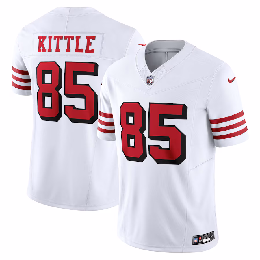 Men's San Francisco 49ers George Kittle Nike White Vapor F.U.S.E. Limited Jersey - Puhuasuan