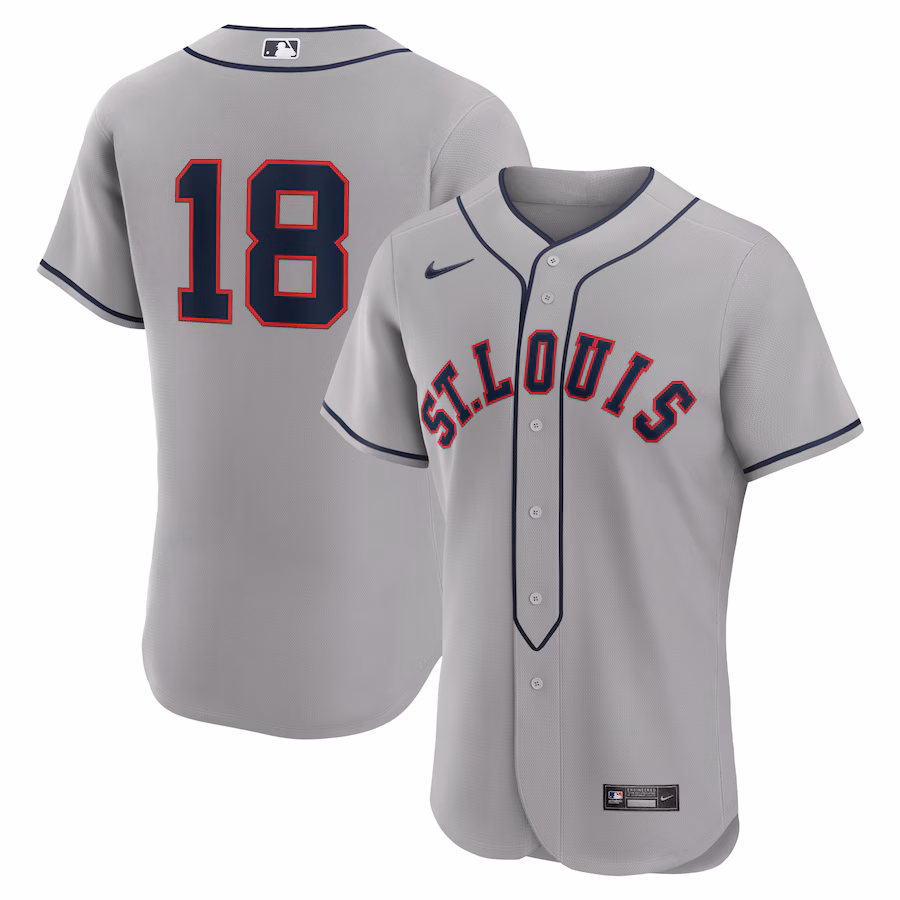 Men's St. Louis Cardinals Jordan Walker Nike Gray 2024 Rickwood Classic Authentic Player Jersey - Puhuasuan