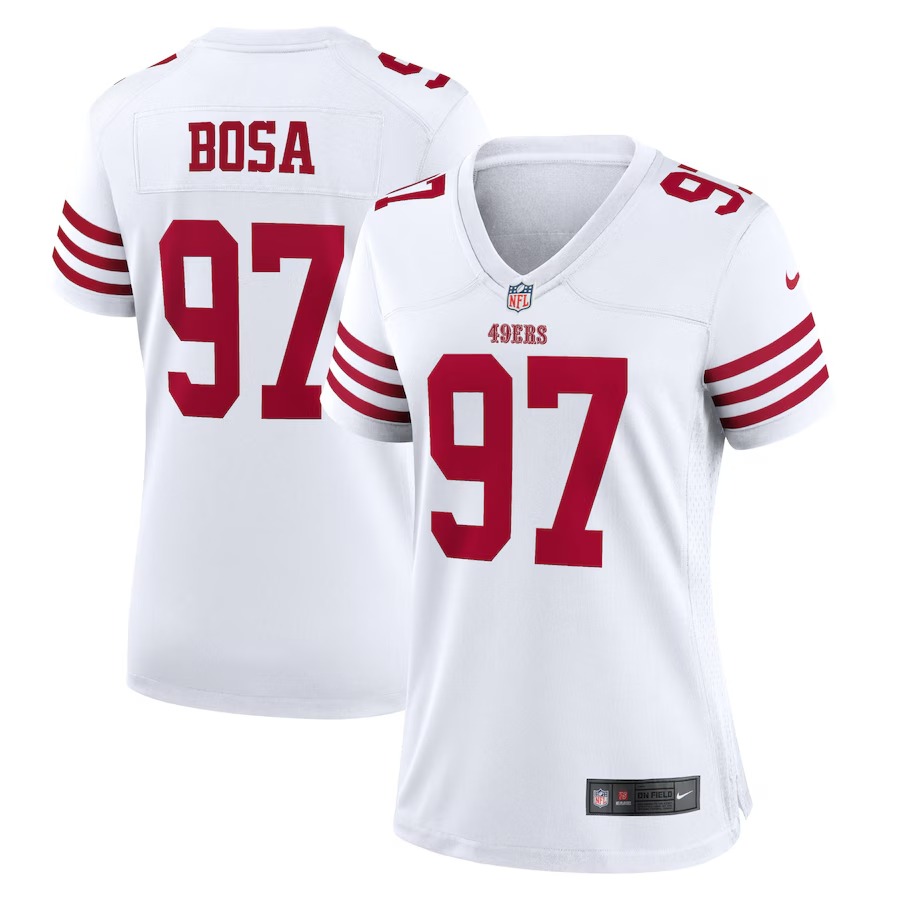 Women's San Francisco 49ers Nick Bosa Nike White Game Jersey - Puhuasuan