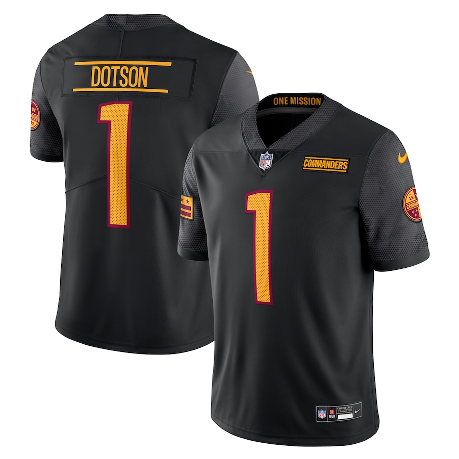 Men's Washington Commanders Jahan Dotson Nike Black Alternate Vapor Untouchable Limited Jersey - Puhuasuan
