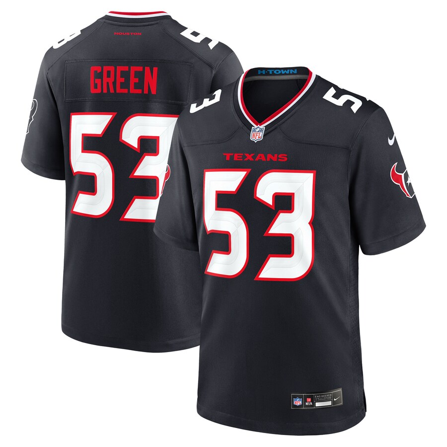 Men's Houston Texans Kendrick Green Nike Navy Team Game Jersey - Puhuasuan