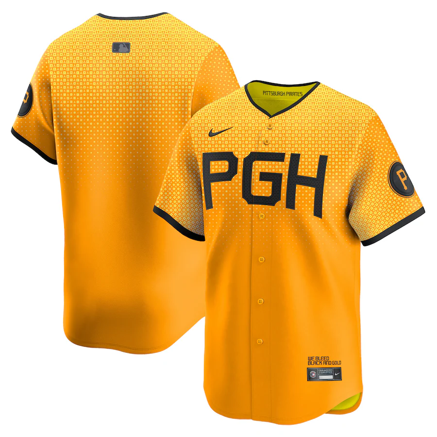 Men's Pittsburgh Pirates  Nike Gold City Connect Limited Jersey - Puhuasuan