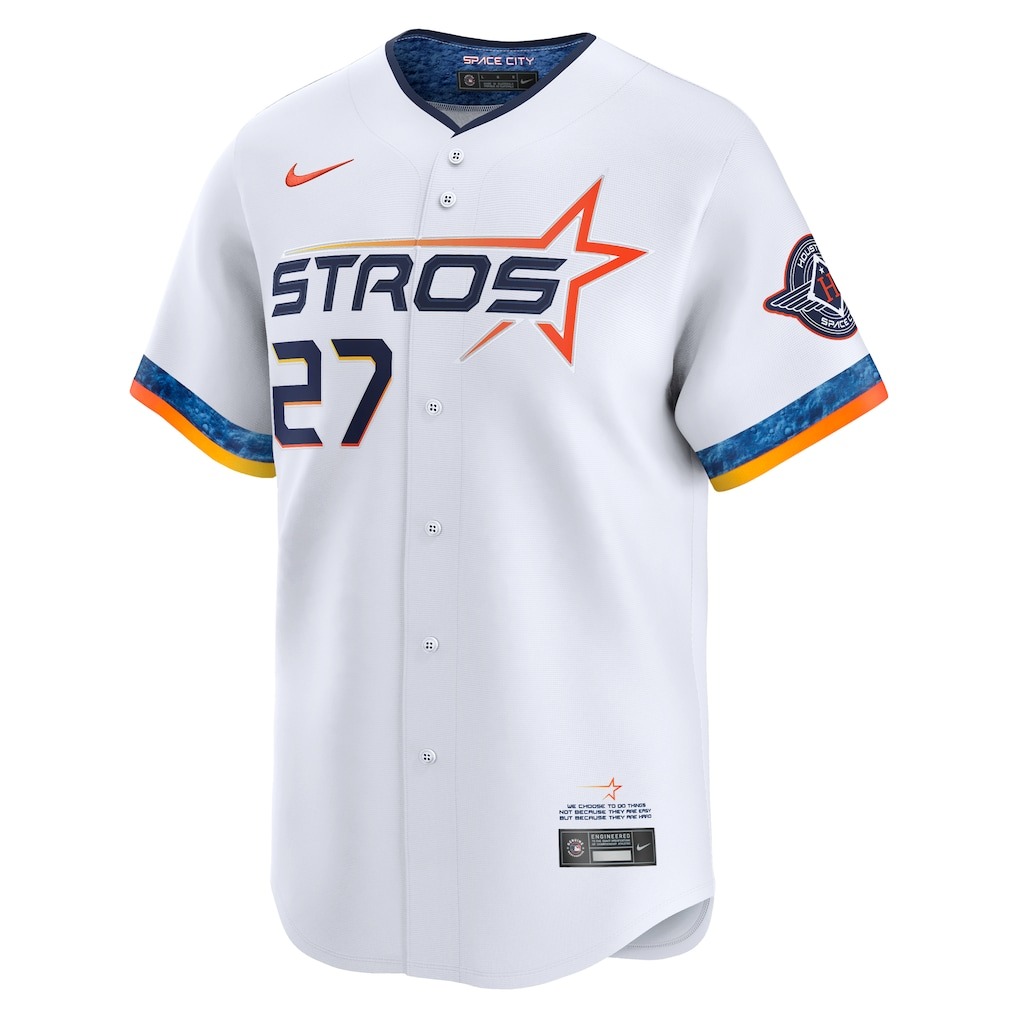 Men's Houston Astros Jose Altuve Nike White 2025 City Connect Limited Player Jersey - Puhuasuan
