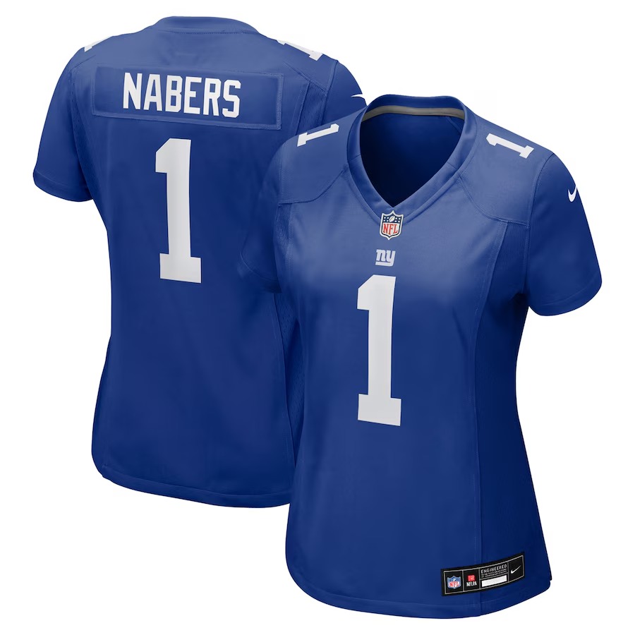 Women's New York Giants Malik Nabers Nike Royal Game Jersey - Puhuasuan