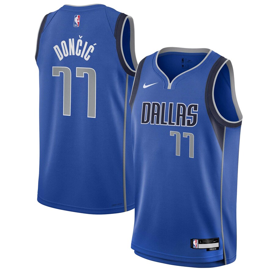 Youth Dallas Mavericks Luka Don?i? Nike Blue Swingman Jersey - Icon Edition - Puhuasuan