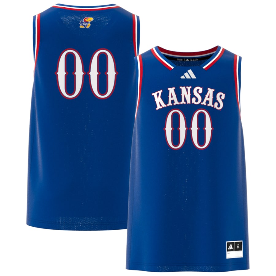 Men's adidas #00 Royal Kansas Jayhawks Swingman Jersey - Puhuasuan