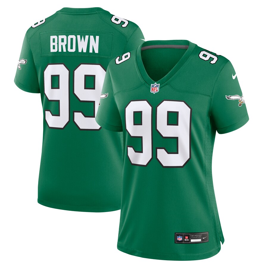 Women's Philadelphia Eagles Jerome Brown Nike Kelly Green Alternate Game Jersey - Puhuasuan
