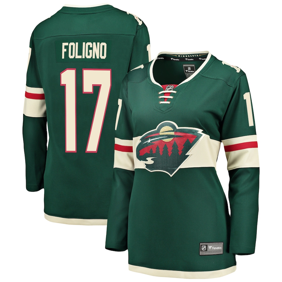 Women's Minnesota Wild Marcus Foligno Fanatics Green Breakaway Player Jersey - Puhuasuan