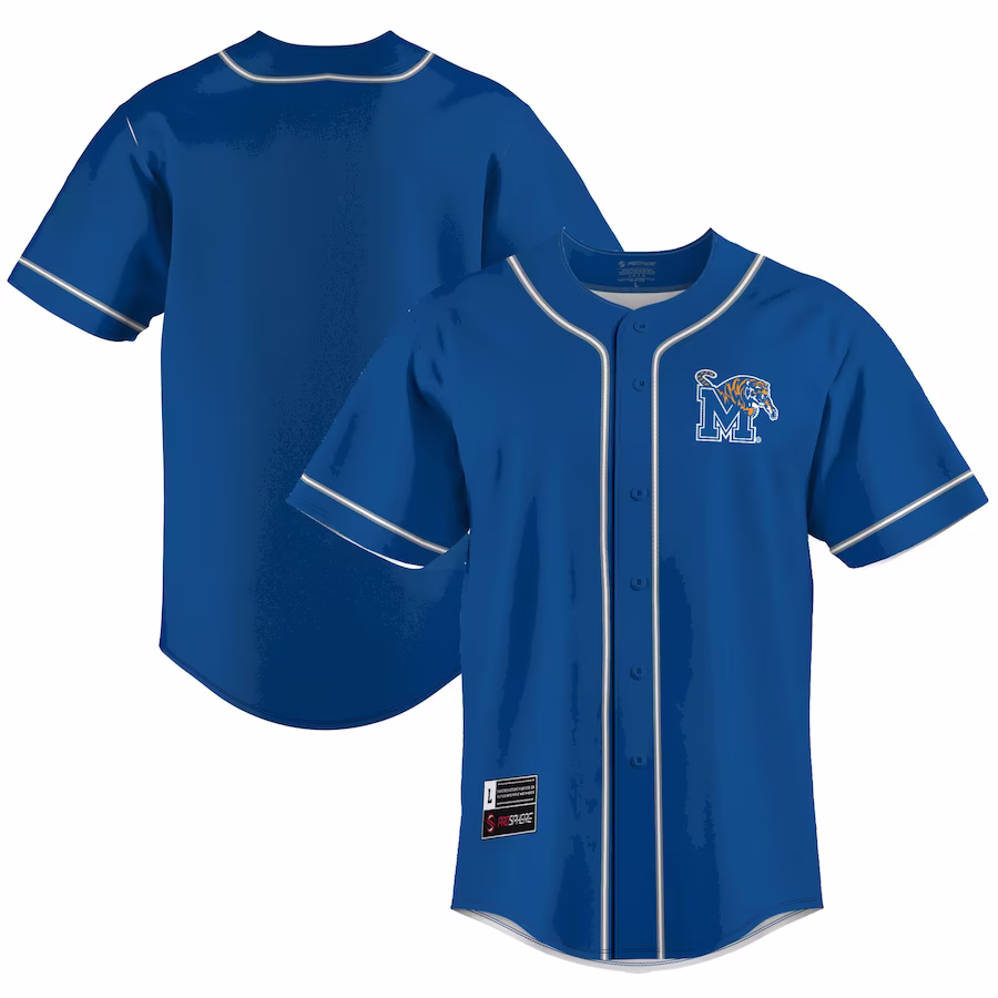 Memphis Tigers GameDay Greats  Lightweight Baseball Jersey - Blue - Puhuasuan