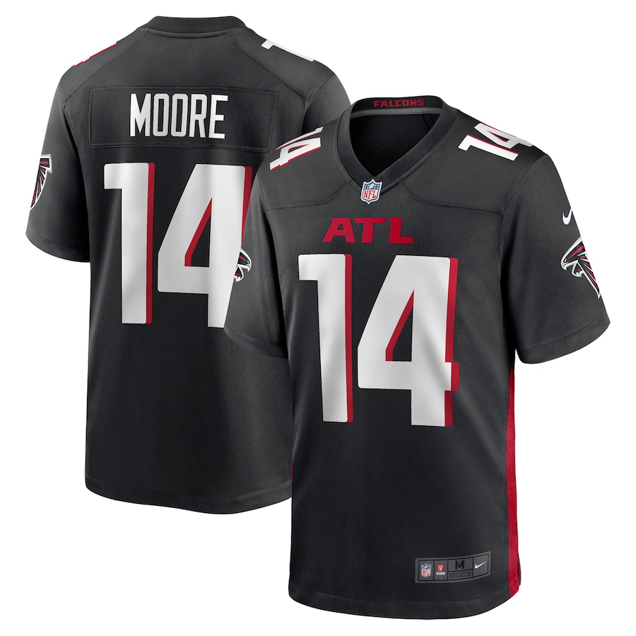 Men's Atlanta Falcons Rondale Moore Nike Black Team Game Jersey - Puhuasuan