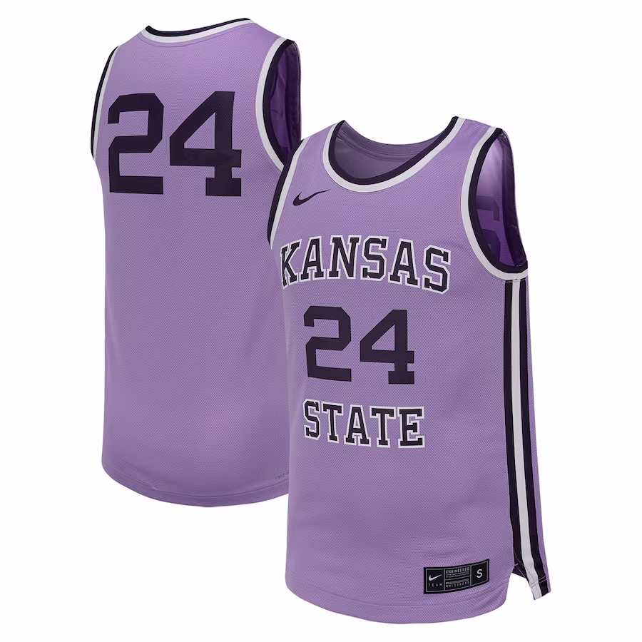 # Kansas State Wildcats Nike Replica Basketball Jersey - Lavender - Puhuasuan