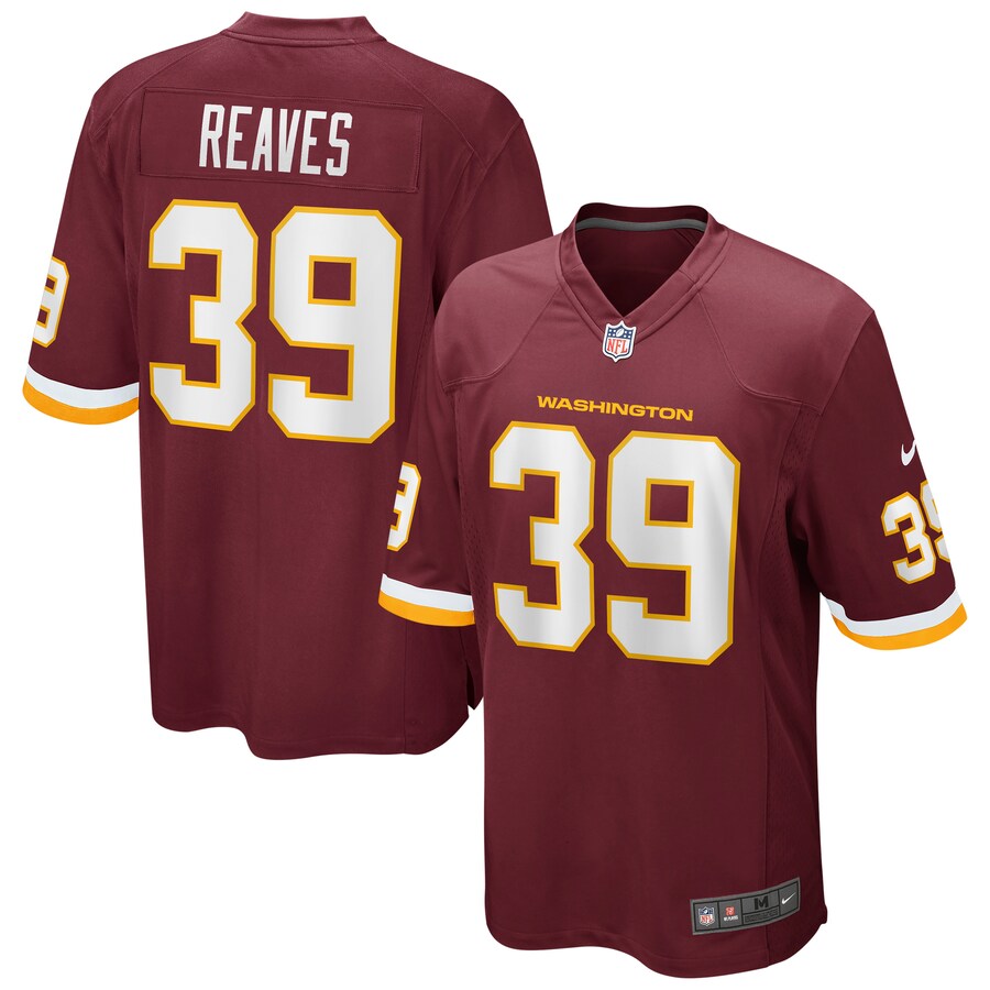 Men's Nike Jeremy Reaves Washington Football Team Burgundy Game Player Jersey - Puhuasuan