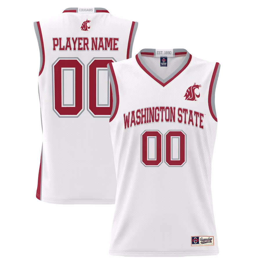 Washington State Cougars GameDay Greats Unisex  Lightweight NIL Pick-A-Player Basketball Jersey - White - Puhuasuan