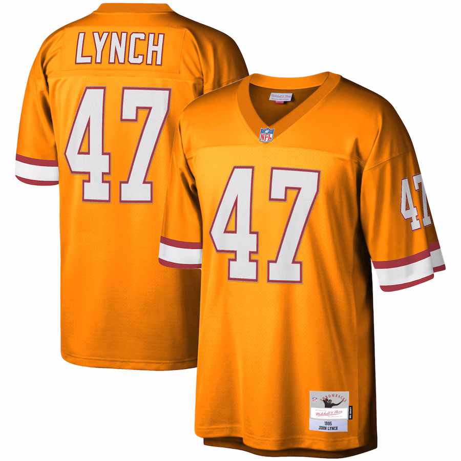 Youth Tampa Bay Buccaneers John Lynch Mitchell & Ness Orange 1995 Retired Player Legacy Jersey - Puhuasuan